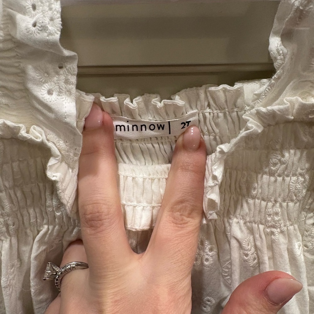 Minnow white eyelet dress-2T